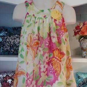 BUTTERFLY FLORAL EASTER DRESS  LOVELY!